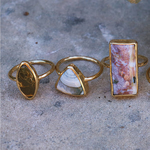 Ocean Jasper Elfin Ring