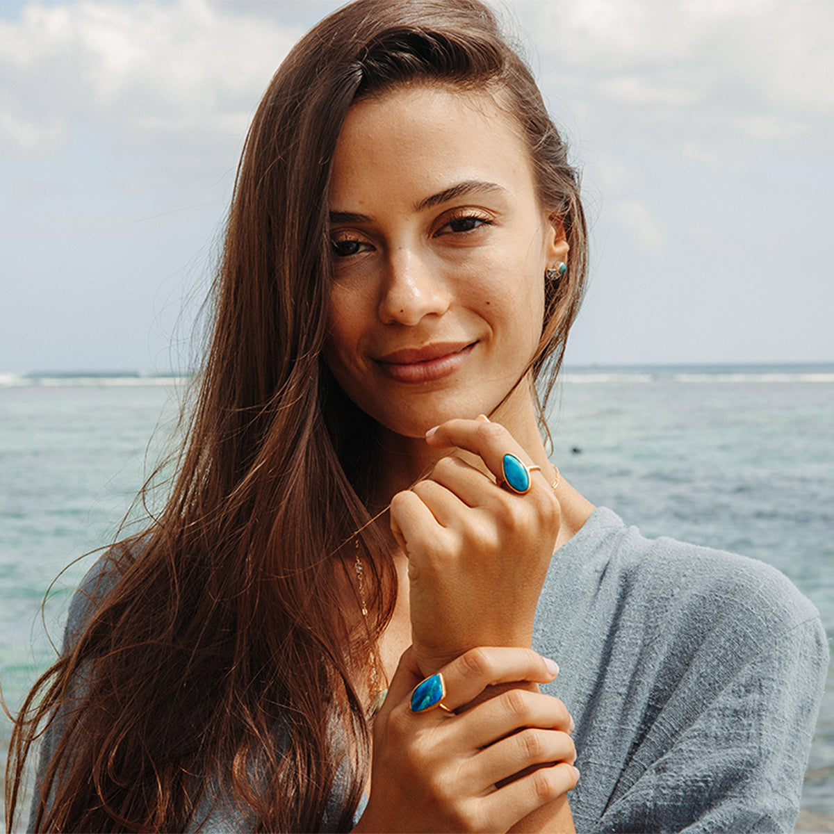 Andean Opal Elfin Ring
