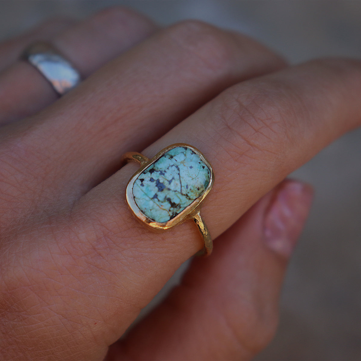 Bedouin Turquoise Elfin Ring