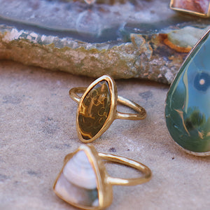 Ocean Jasper Elfin Ring