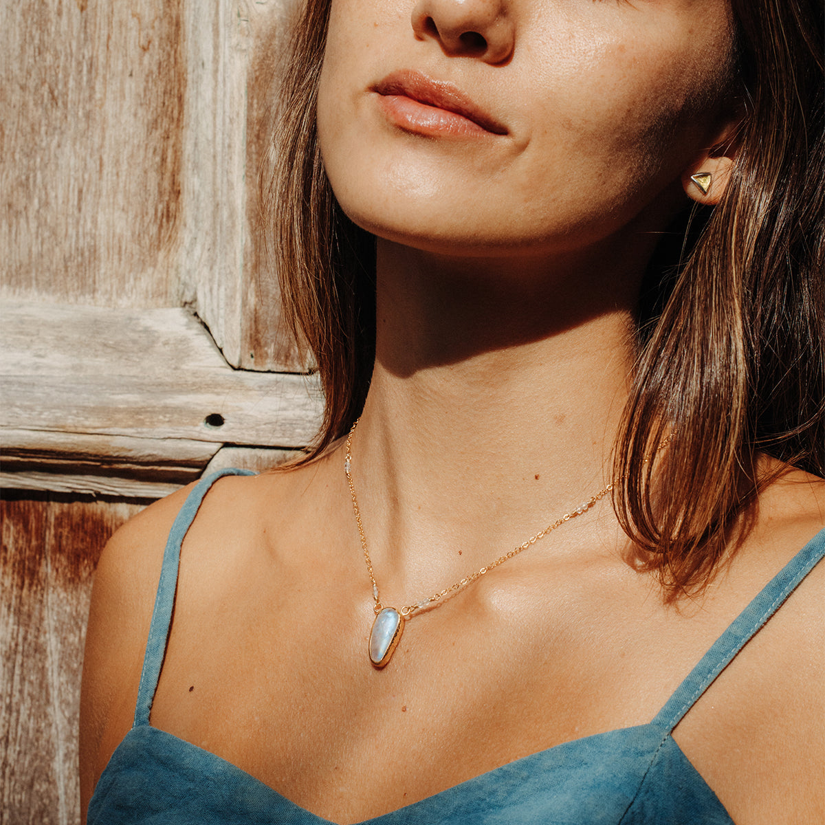Rainbow Moonstone Necklace
