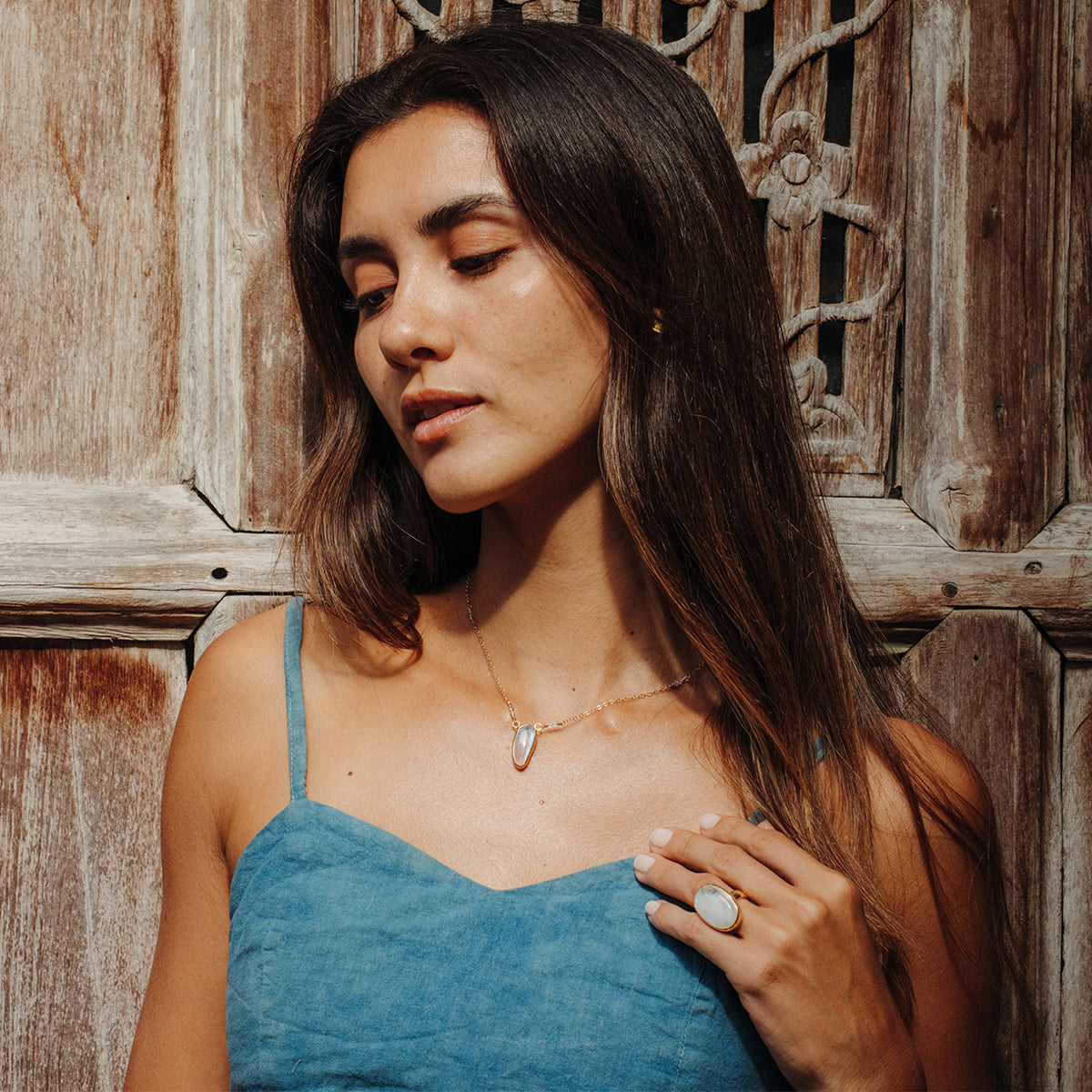 Rainbow Moonstone Necklace