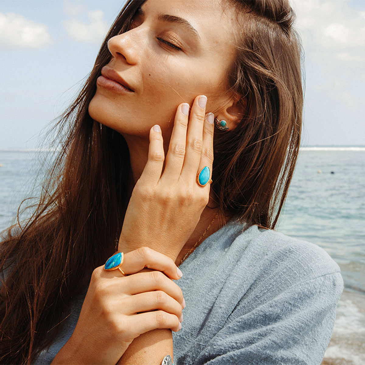 Andean Opal Elfin Ring