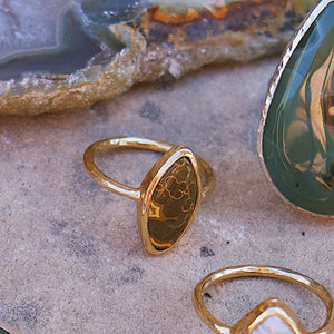 Ocean Jasper Elfin Ring