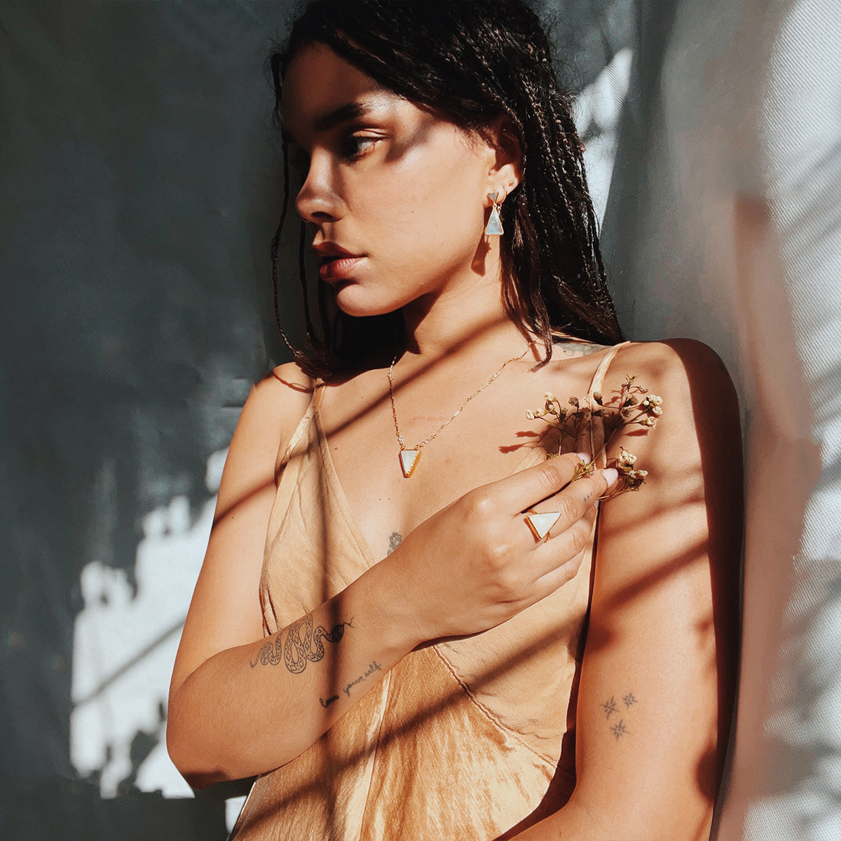 Ancestor Earrings || LABRADORITE