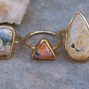 Ocean Jasper Elfin Ring