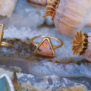 Ocean Jasper Elfin Ring