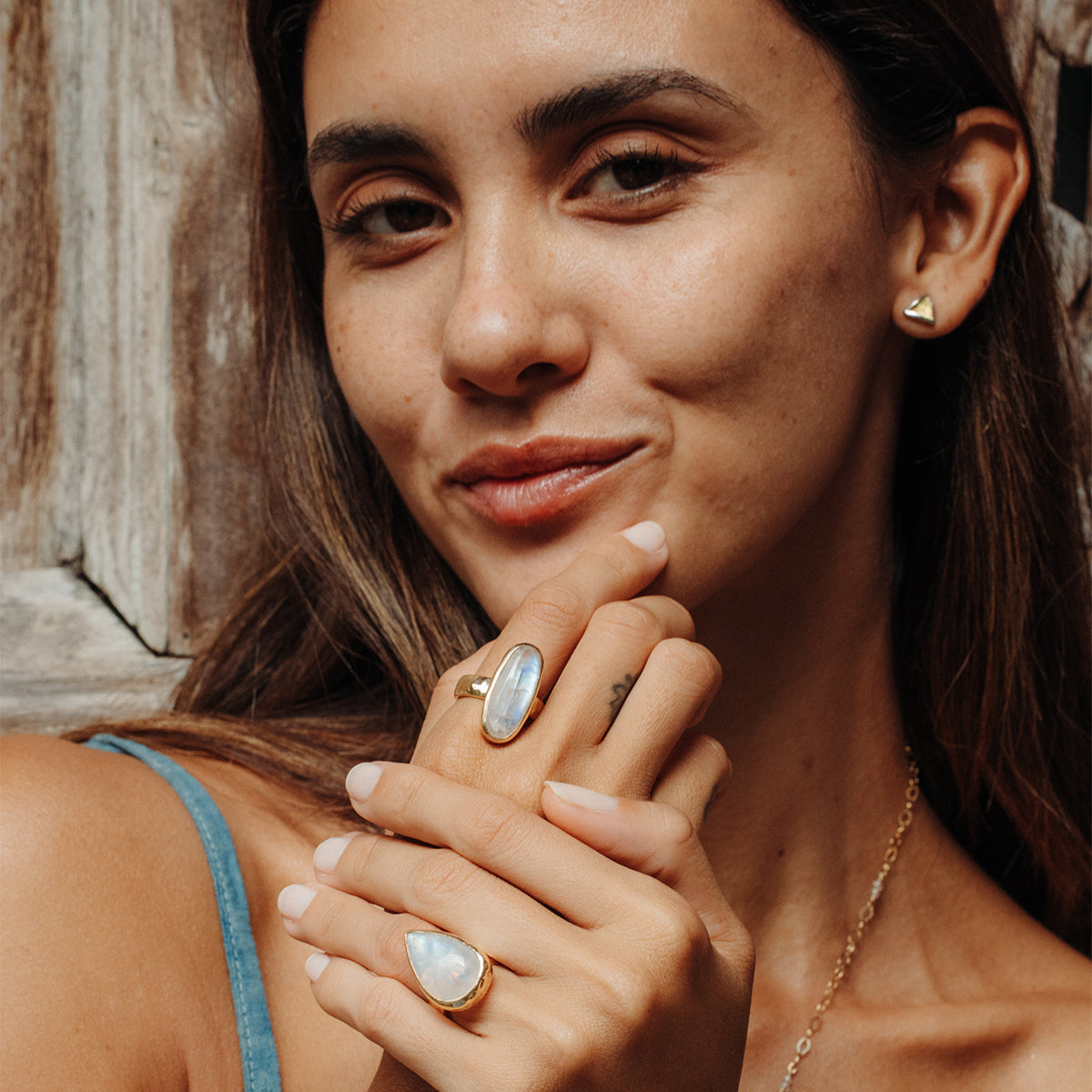Rainbow Moonstone Ring
