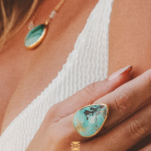 Arizona Chrysocolla Elfin Ring