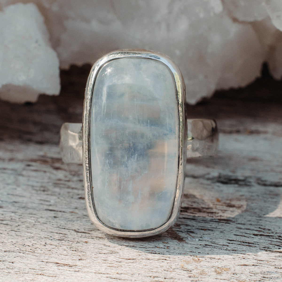 Rainbow Moonstone  Ring