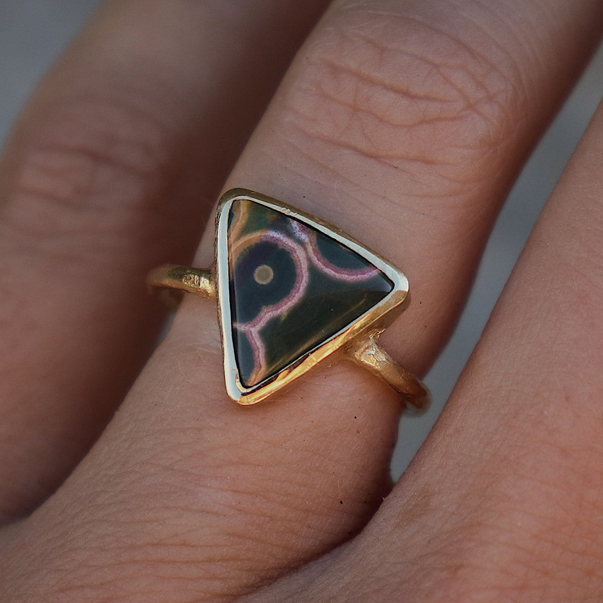 Ocean Jasper Elfin Ring