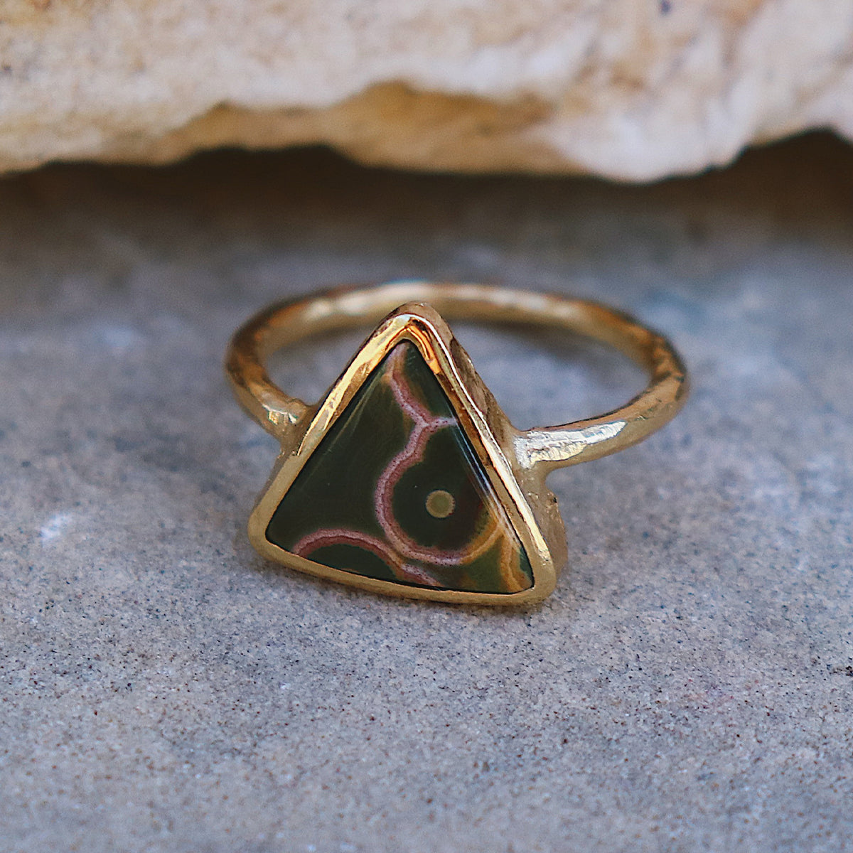 Ocean Jasper Elfin Ring