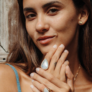 Rainbow Moonstone Ring