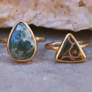 Ocean Jasper Elfin Ring