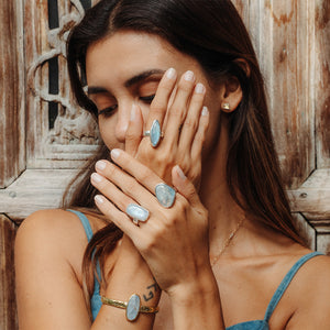 Rainbow Moonstone  Ring