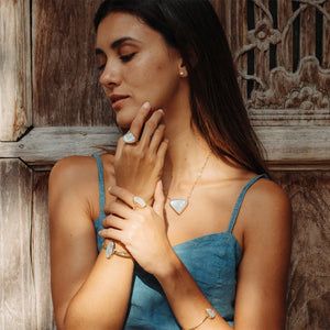 Rainbow Moonstone Elfin Ring
