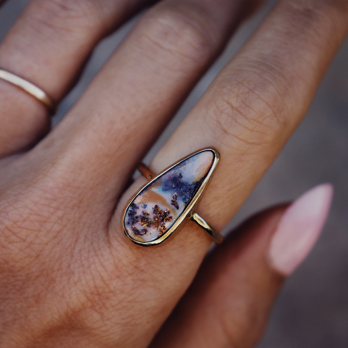 Boulder Opal Elfin Ring