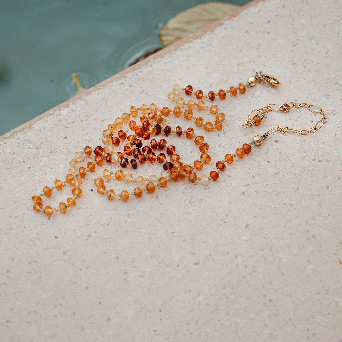 hessonite garnet || Gemstone Necklace