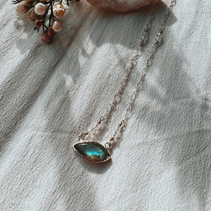 Labradorite Necklace || Diamond