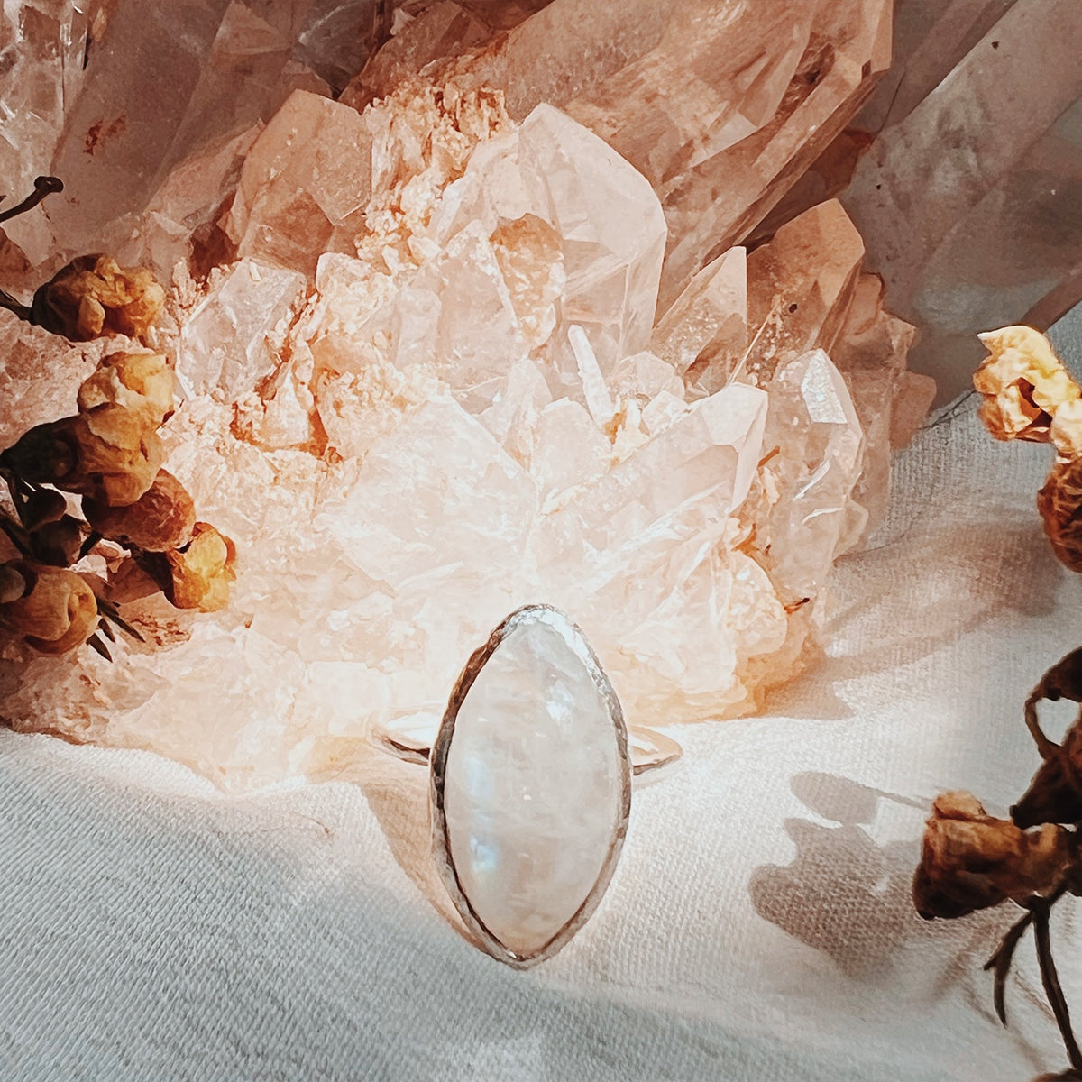 Moonstone Elfin Ring || Diamond