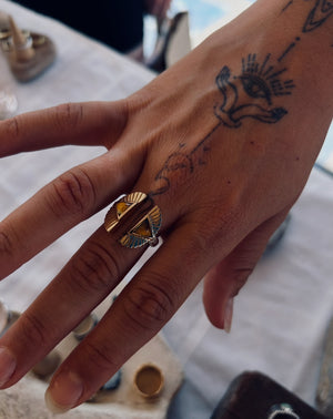 Shape Shift Ring || Faceted Citrine