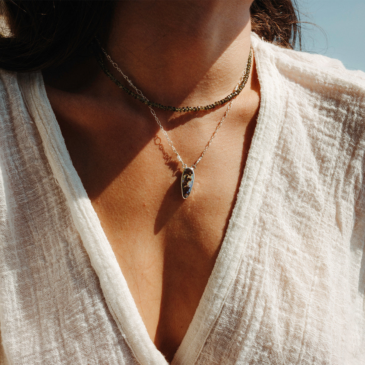 moldavite  || Gemstone Necklace