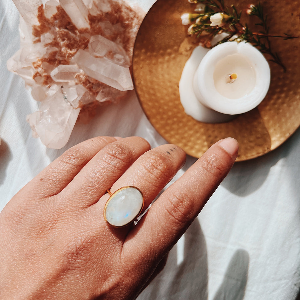 Moonstone Elfin Ring || Oval