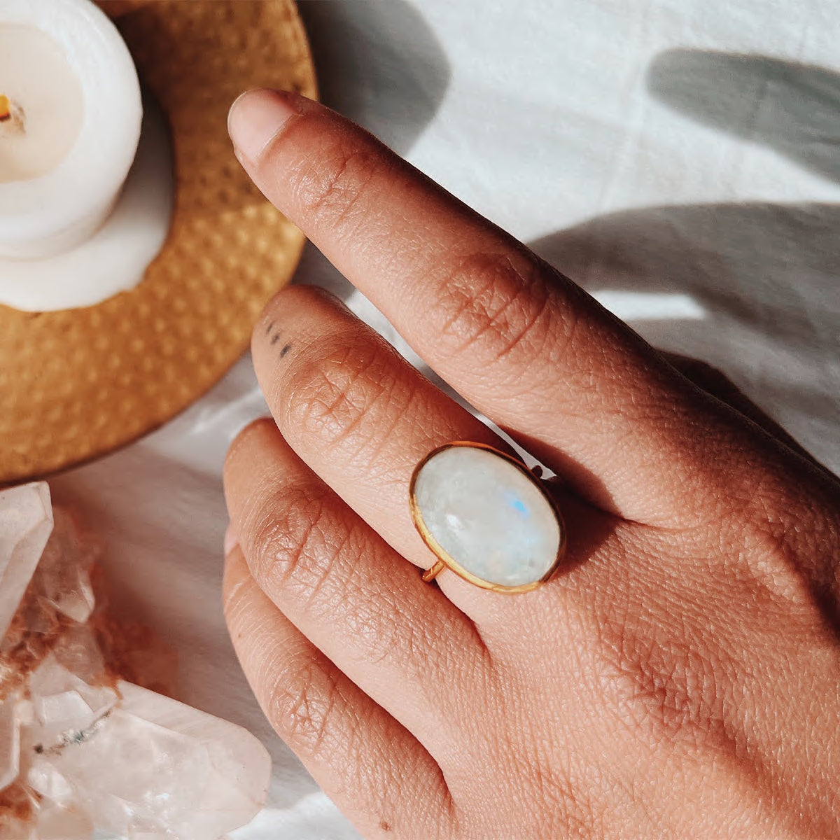 Moonstone Elfin Ring || Oval