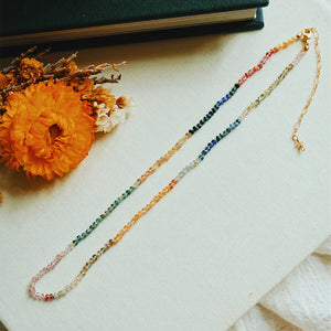 Rainbow Sapphire || Gemstone Necklace