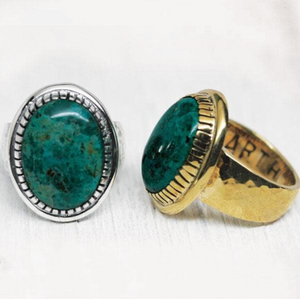 Turquoise Earth Ring || Men