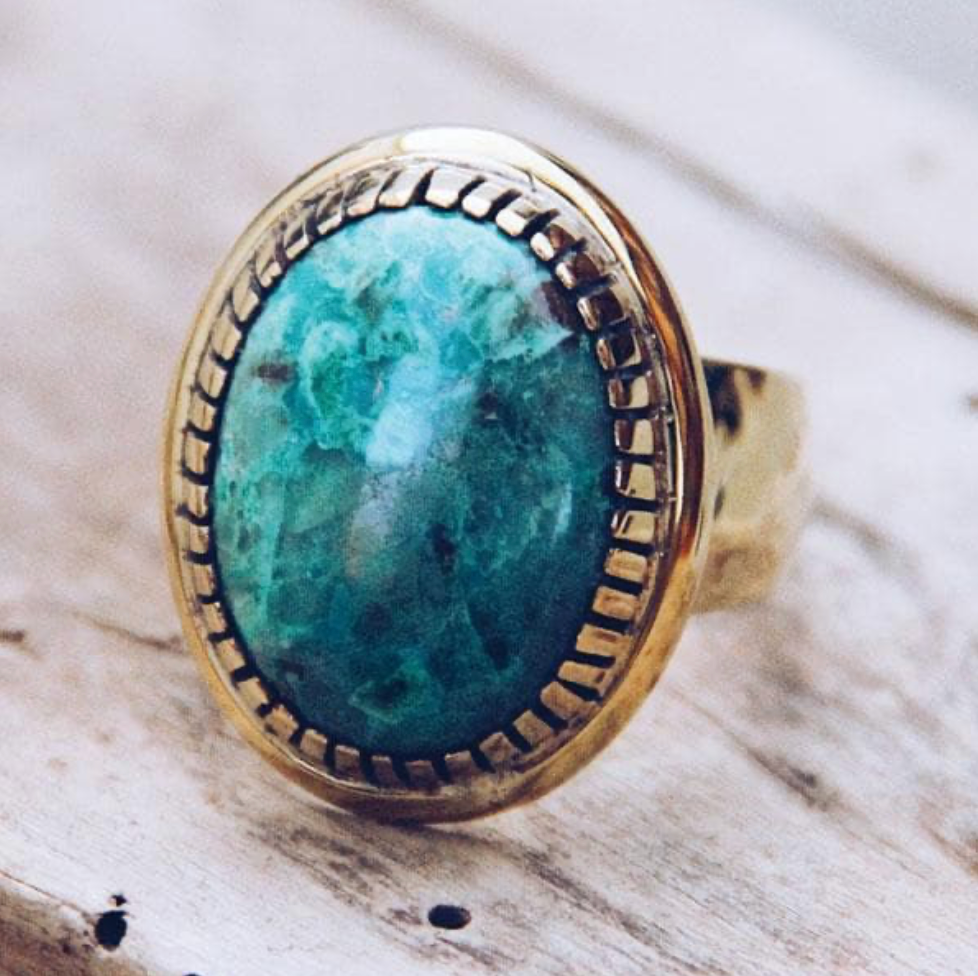 Turquoise Earth Ring || Men