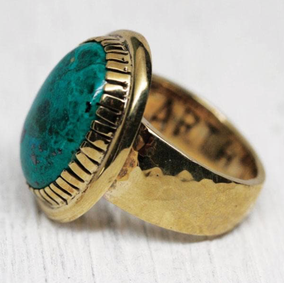 Turquoise Earth Ring || Men