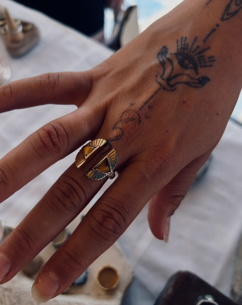 Shape Shift Ring || Faceted Citrine