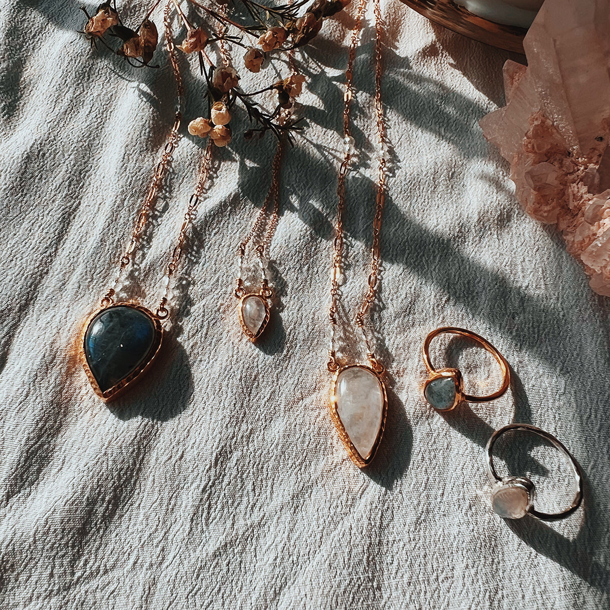 Labradorite Necklace || Tear