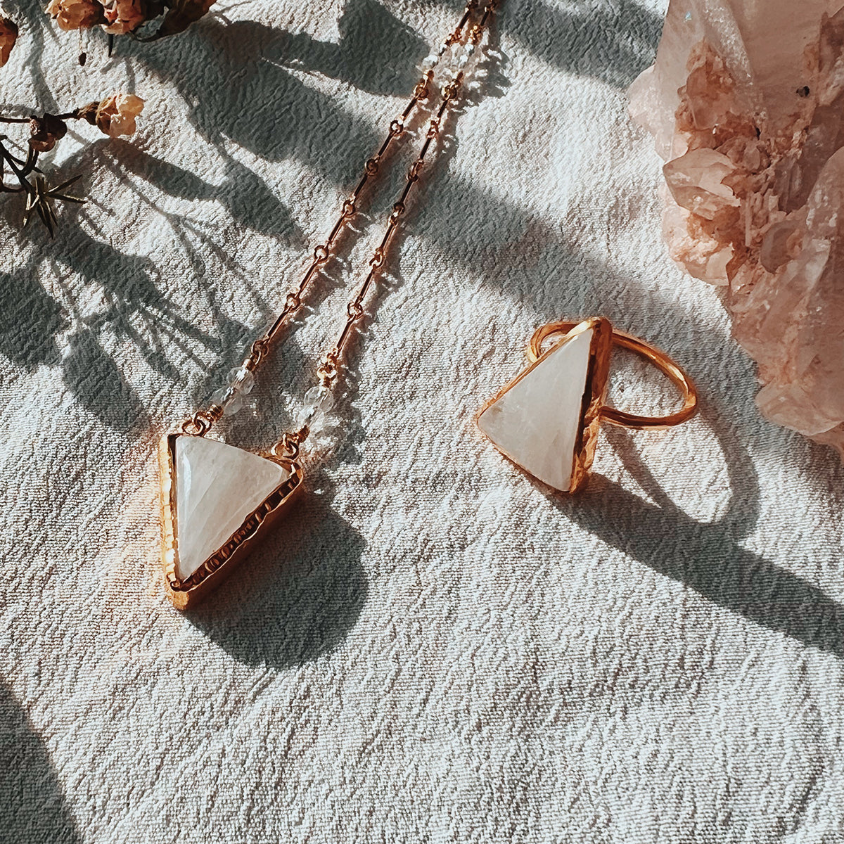 Moonstone Elfin Ring ||  Pyramid