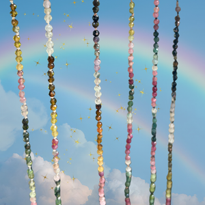 Rainbow Tourmaline || Gemstone Necklace