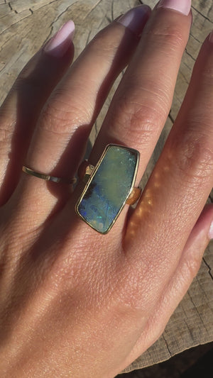 Boulder Opal Ring