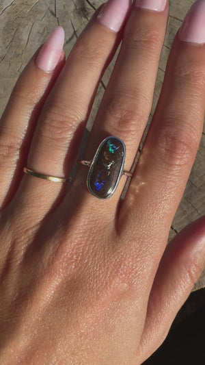 Boulder Opal Elfin Ring