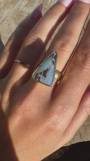 Boulder Opal Ring