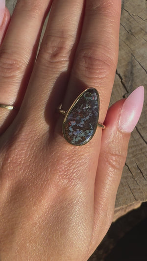 Boulder Opal Elfin Ring