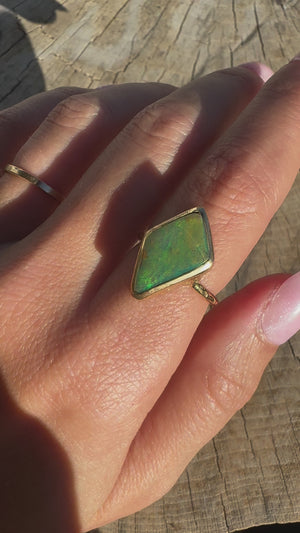 Boulder Opal Elfin Ring