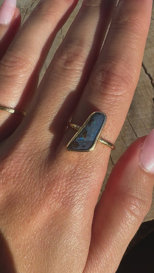 Boulder Opal Elfin Ring