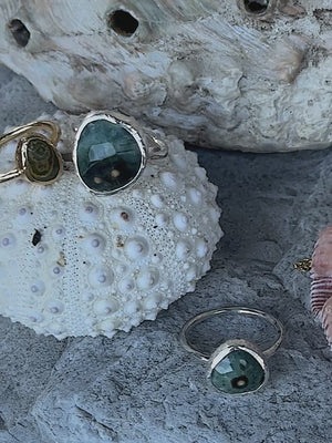 Ocean Jasper Elfin Ring