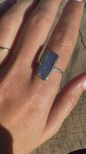 Boulder Opal Elfin Ring