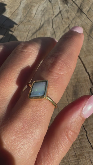 Boulder Opal Elfin Ring