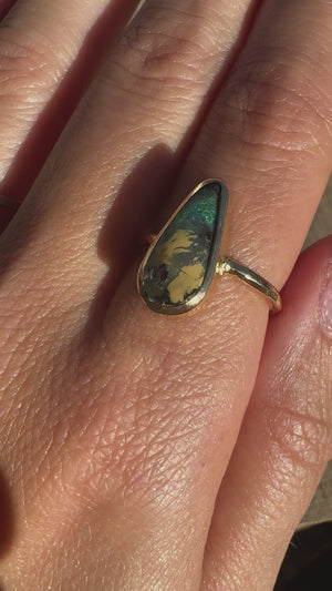 Boulder Opal Elfin Ring