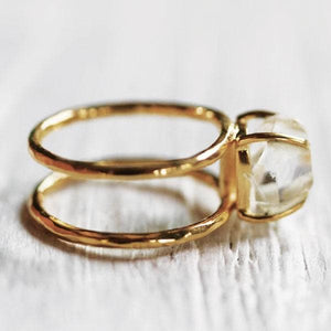 Herkimer Diamond Ring :: Gold