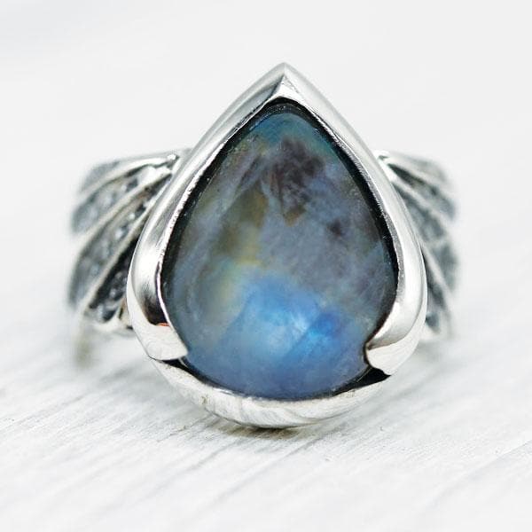 Winged Ring || Moonstone