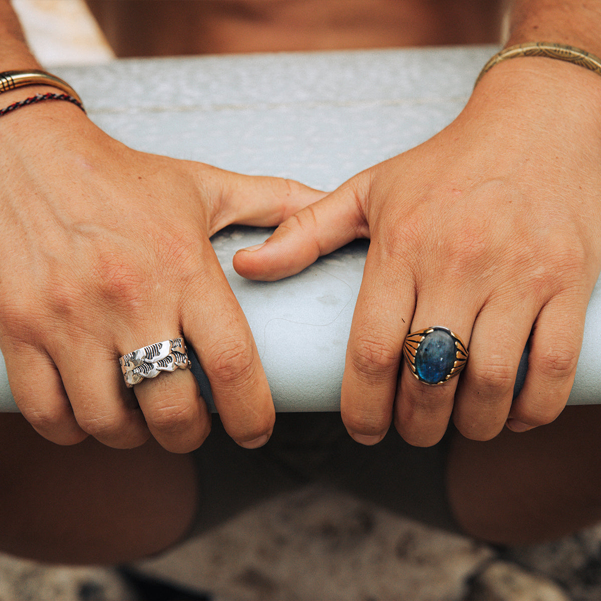 サーファー/ストリート人気【Bahgsu Jewels】Plexusリング Plexus Ring || Men - Bahgsu