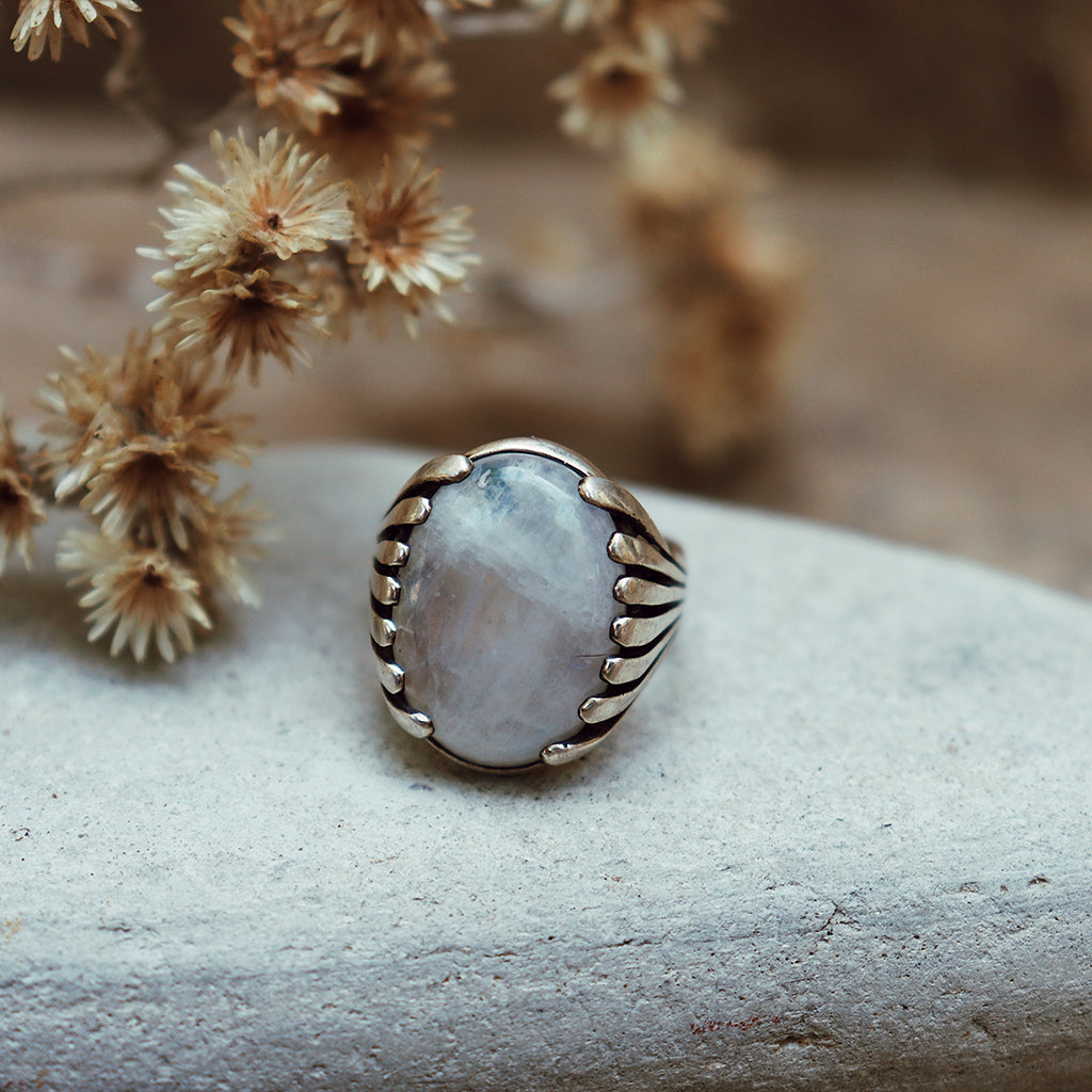 Blossom Ring || Moonstone